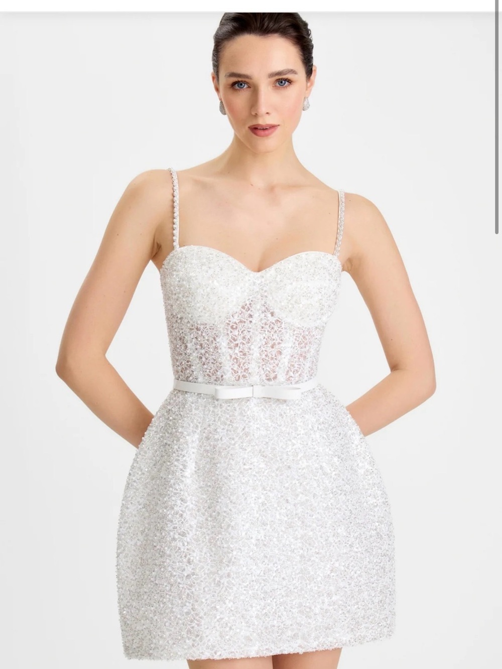 NADINE MERABI Alice white dress - Picture 8 of 9